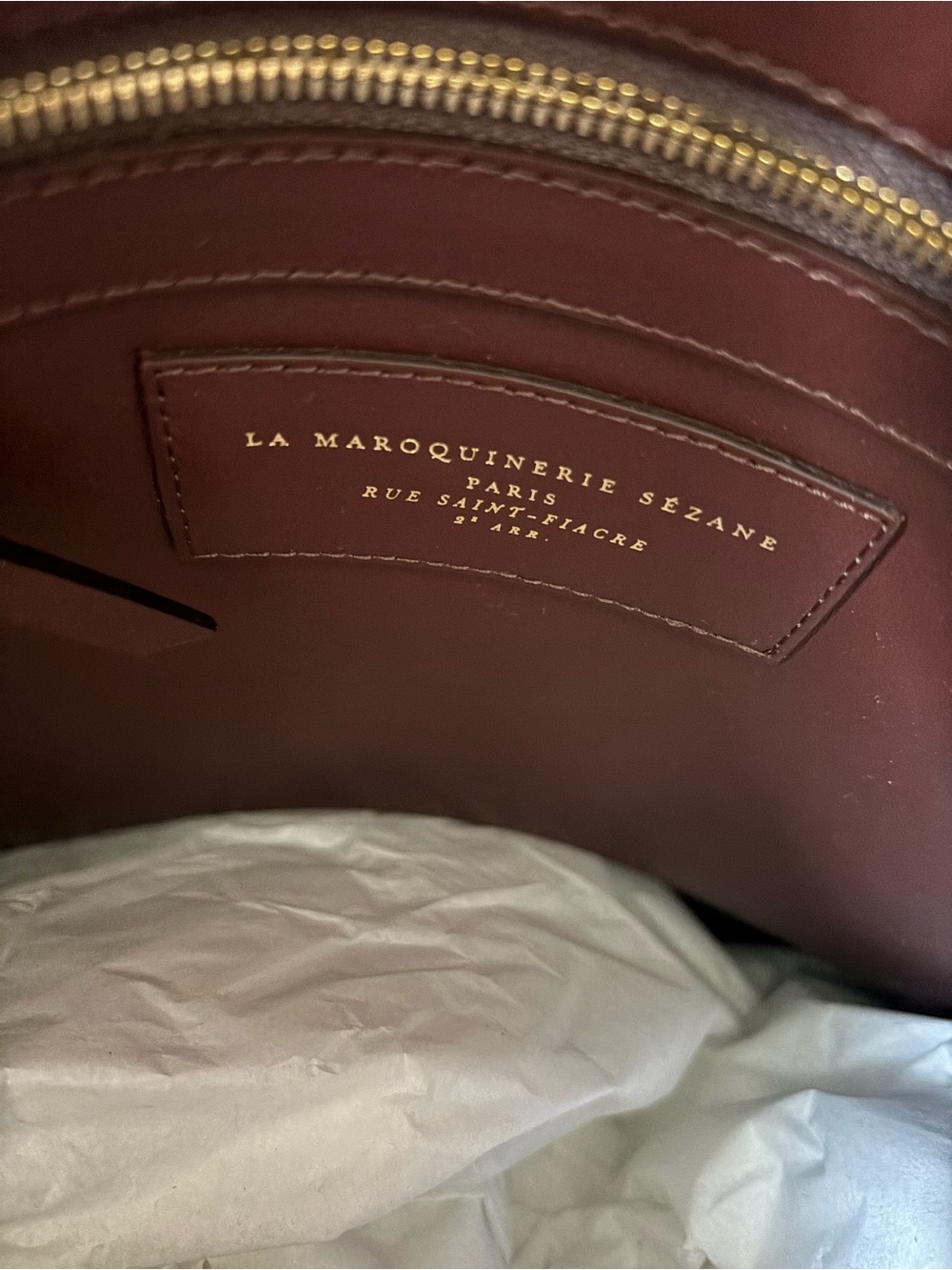 Sezane The Tote Croc-Embossed Leather Tote in Dark Brown - Picture 9 of 11